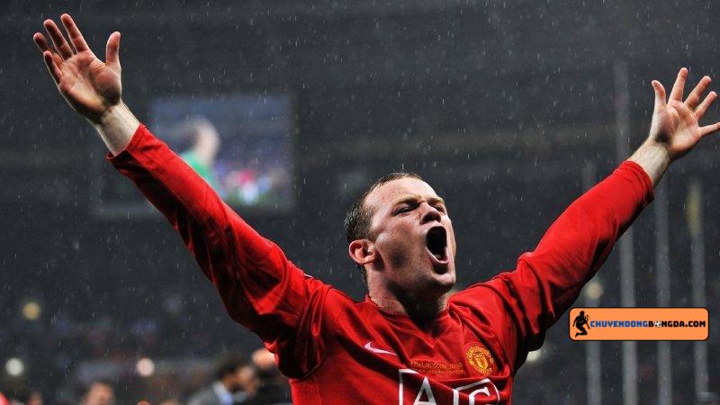 Wayne Rooney ăn mừng chức vô địch Champions League 2008